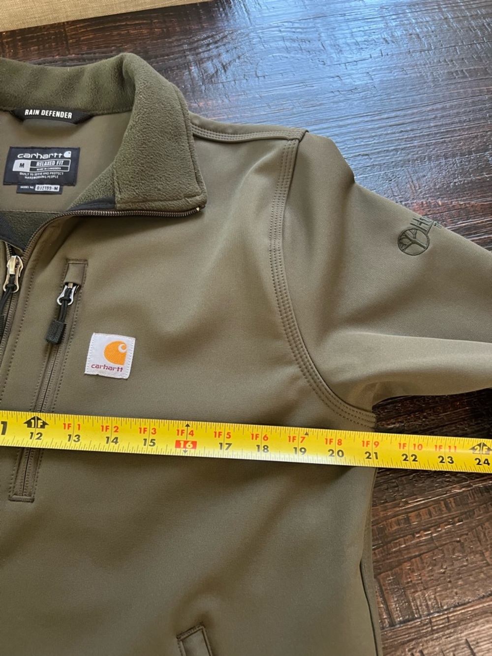 CARHARTT RAIN DEFENDER  RELAXED FIT HEAVYWEIGHT SOFTSHELL JACKET Logo SIZE M - Picture 12 of 14